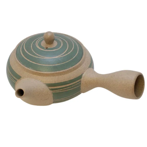 TeaSource Teapots<Green Swirl Tokoname Teapot (Kyūsu)
