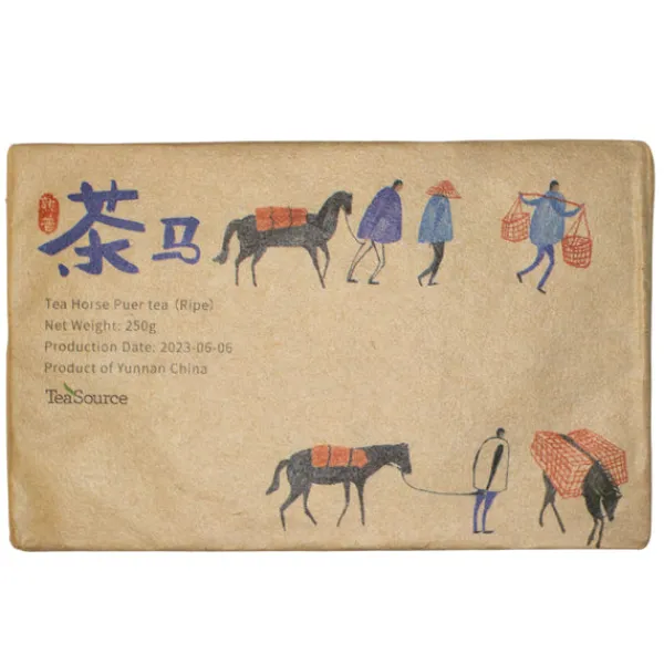 TeaSource Puer Tea<Tea Horse Ripe (Shu) Puer Tea Brick